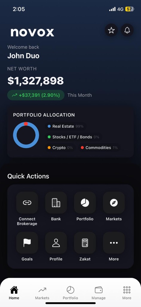 NOVOX Dashboard